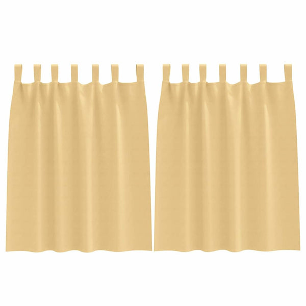 Beige Verdunkelungsvorhänge mit Ringen 140x140 cm, 2er-Set