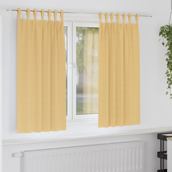 Beige Verdunkelungsvorhänge mit Ringen 175x140cm, 2er-Set