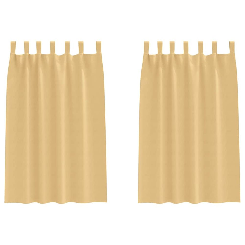 Beige Verdunkelungsvorhänge mit Ringen 175x140cm, 2er-Set