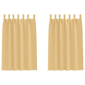 Beige Verdunkelungsvorhänge mit Ringen 175x140cm, 2er-Set