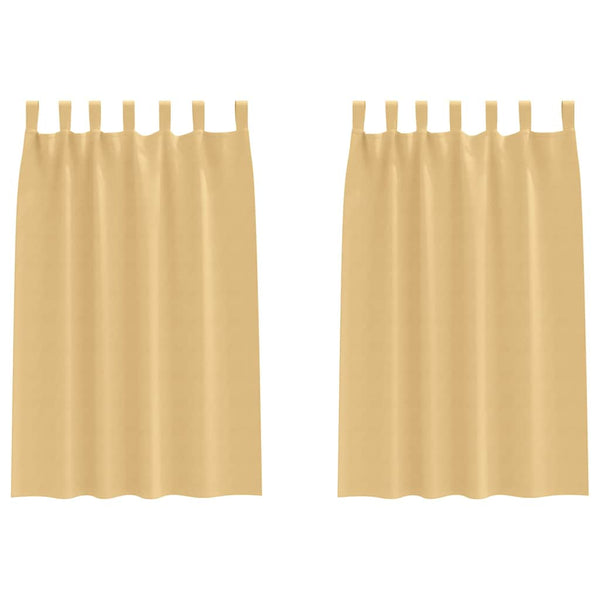 Beige Verdunkelungsvorhänge mit Ringen 175x140cm, 2er-Set