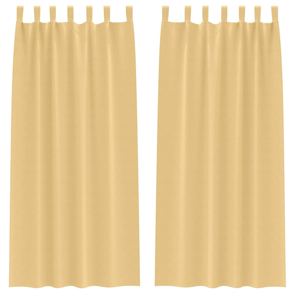 Beige Verdunkelungsvorhänge mit Ringen 225x140 cm, 2er-Set