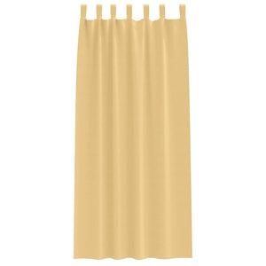 Beige Verdunkelungsvorhänge mit Ringen 225x140 cm, 2er-Set
