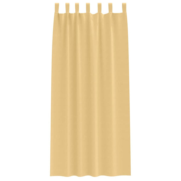 Beige Verdunkelungsvorhänge mit Ringen 225x140 cm, 2er-Set