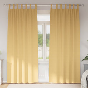 Beige Verdunkelungsvorhänge mit Ringen 245x140cm