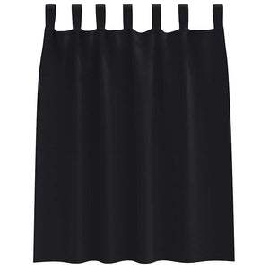 Schwarze Verdunkelungsvorhänge mit Ringen, 140x140cm, 2er-Set