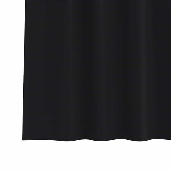 Schwarze Verdunkelungsvorhänge mit Ringen 260x140 cm