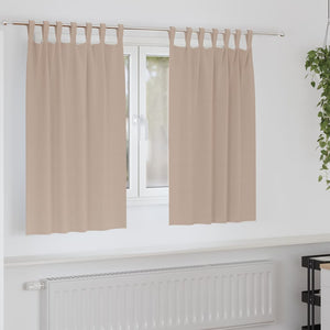 Verdunkelungsvorhänge Taupe 140x140 cm, 2er-Set