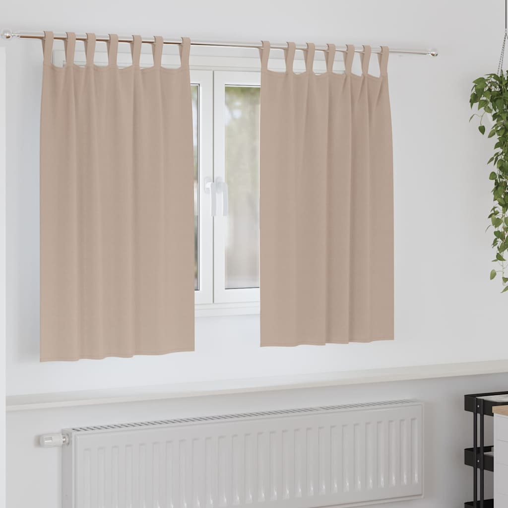 Verdunkelungsvorhänge Taupe 140x140 cm, 2er-Set