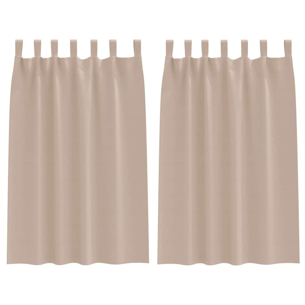 Verdunkelungsvorhänge Taupe mit Ringen 175x140 cm, 2er-Set