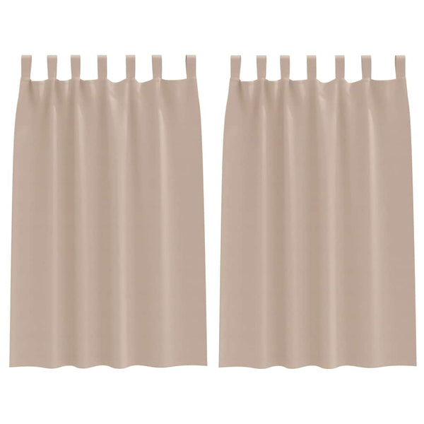 Verdunkelungsvorhänge Taupe mit Ringen 175x140 cm, 2er-Set