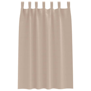 Verdunkelungsvorhänge Taupe mit Ringen 175x140 cm, 2er-Set