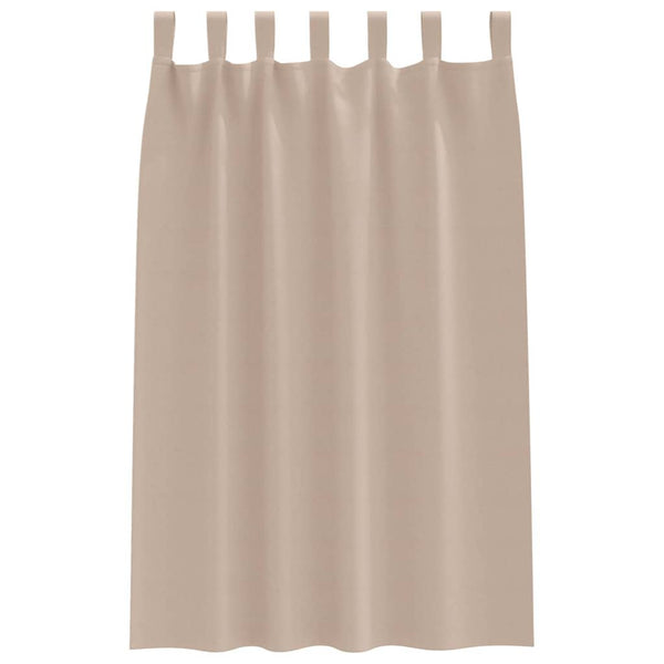 Verdunkelungsvorhänge Taupe mit Ringen 175x140 cm, 2er-Set