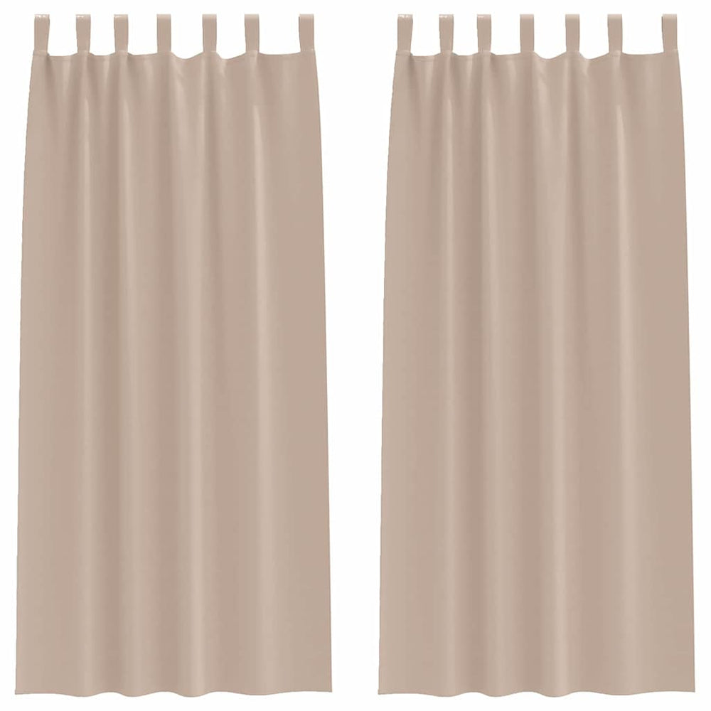 Verdunkelungsvorhänge Taupe mit Ringen 225x140cm, 2er-Set