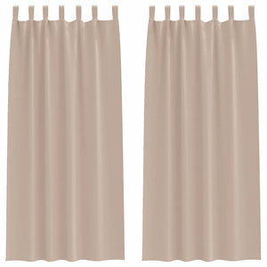 Verdunkelungsvorhänge Taupe mit Ringen 225x140cm, 2er-Set