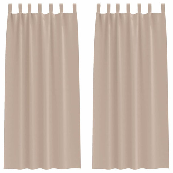 Verdunkelungsvorhänge Taupe 245x140 cm, 2er-Set