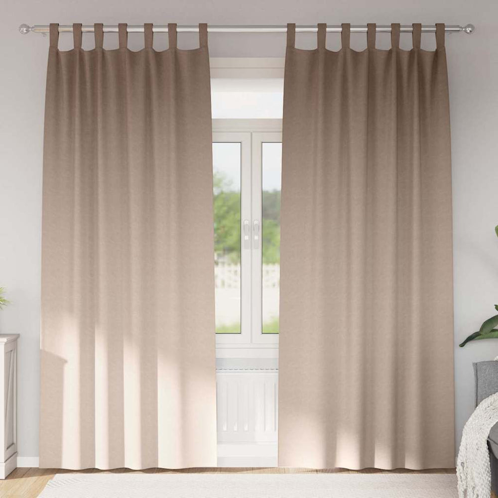 Verdunkelungsvorhänge Taupe 260x140cm, 2er Set