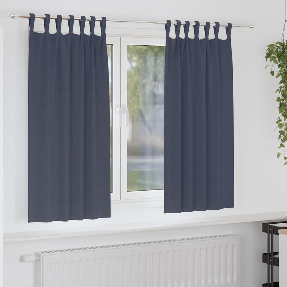 Anthrazit Verdunkelungsvorhänge mit Ringen 175x140cm, 2er-Set