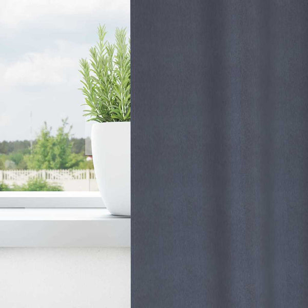 Anthrazit Verdunkelungsvorhänge mit Ringen 225x140cm