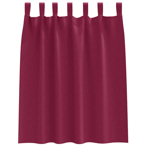 Weinrote Verdunkelungsvorhänge mit Ringen 140x140cm, 2er-Set