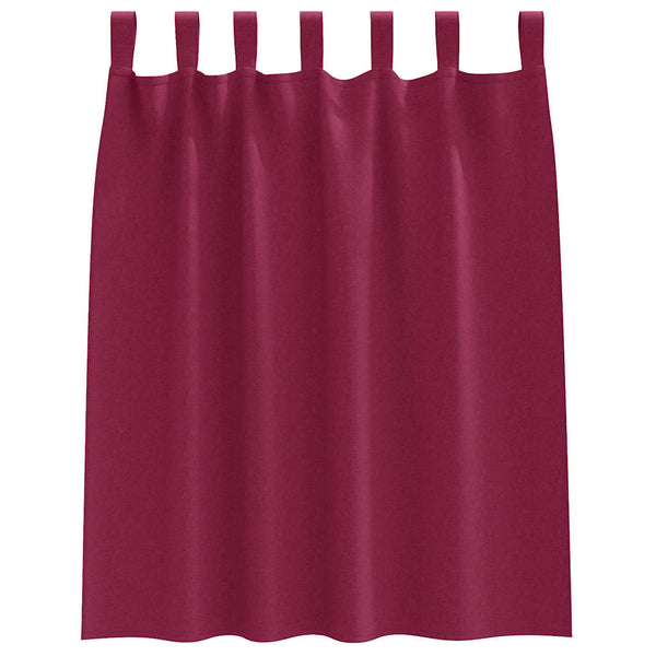 Weinrote Verdunkelungsvorhänge mit Ringen 140x140cm, 2er-Set
