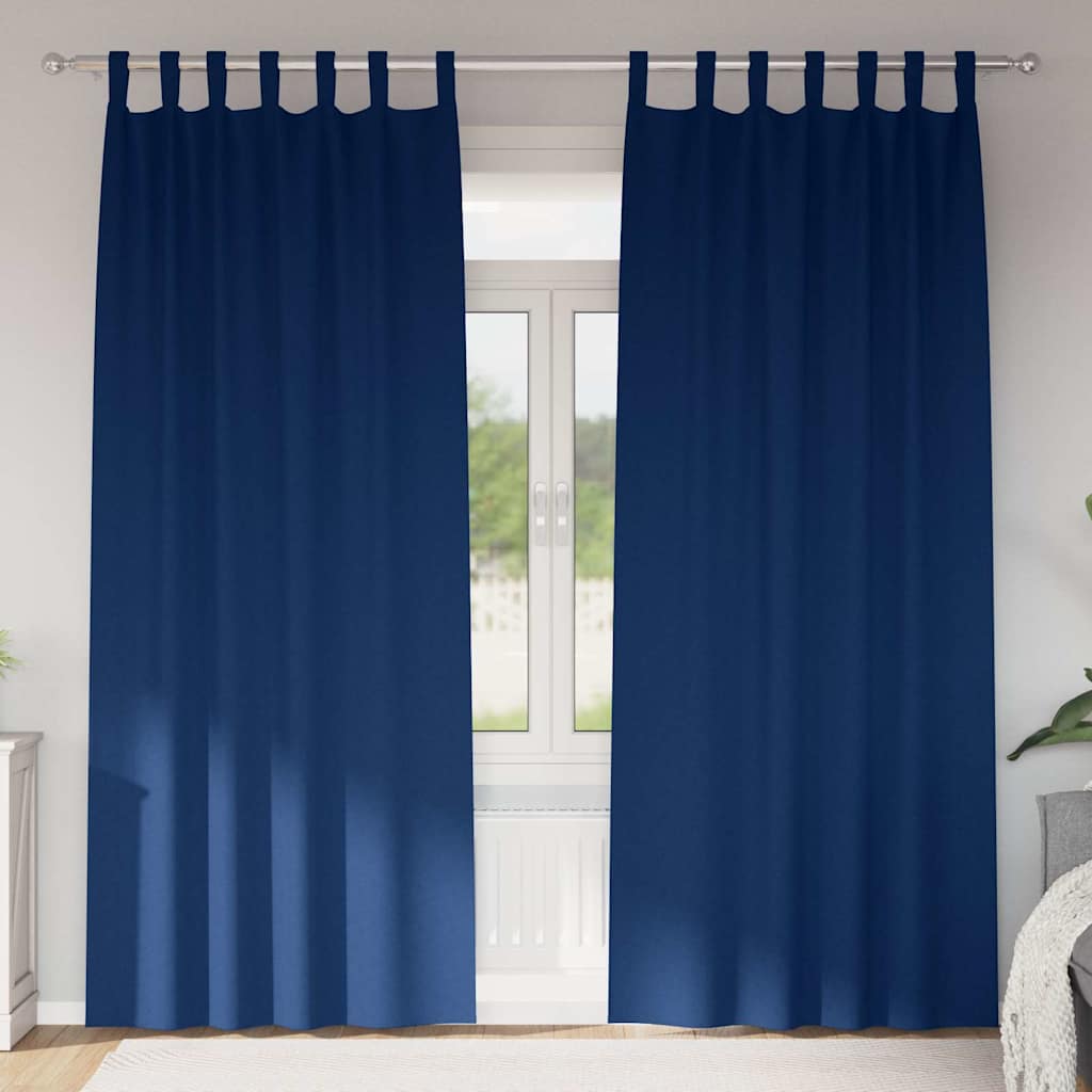 Verdunkelungsvorhänge Dunkelblau 245x140cm 2er-Set