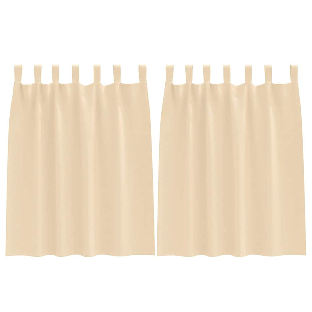 Creme Verdunkelungsvorhänge mit Ringe 140x140cm, 2er-Set