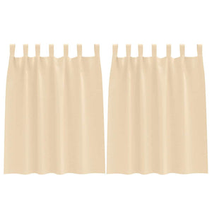 Creme Verdunkelungsvorhänge mit Ringe 140x140cm, 2er-Set