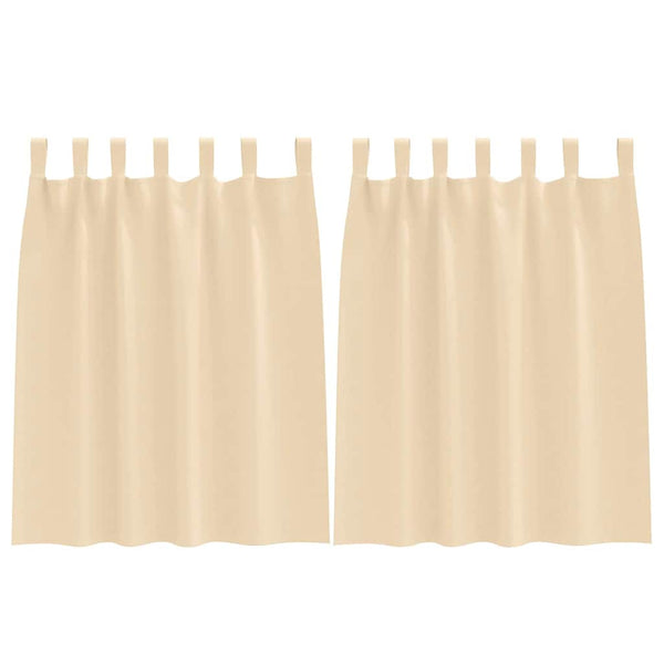 Creme Verdunkelungsvorhänge mit Ringe 140x140cm, 2er-Set