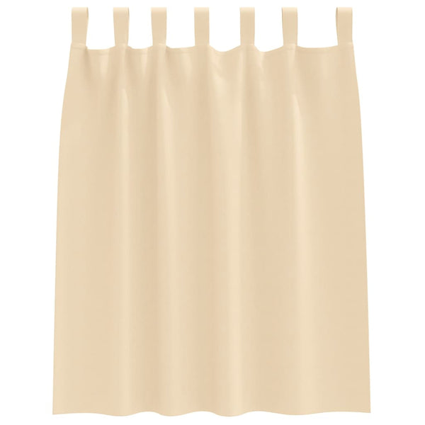 Creme Verdunkelungsvorhänge mit Ringe 140x140cm, 2er-Set