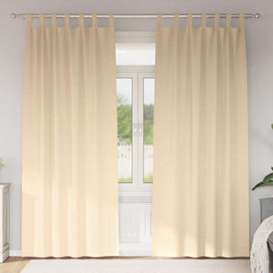 Creme Verdunkelungsvorhänge mit Ringen 260x140cm, 2er-Set