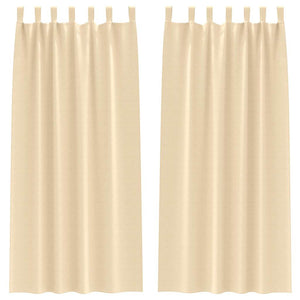 Creme Verdunkelungsvorhänge mit Ringen 260x140cm, 2er-Set