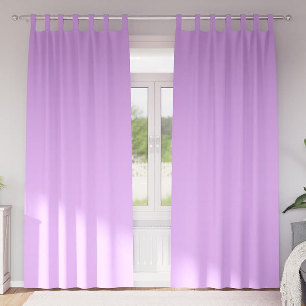 Lila Verdunkelungsvorhänge mit Ringen, 2er-Set