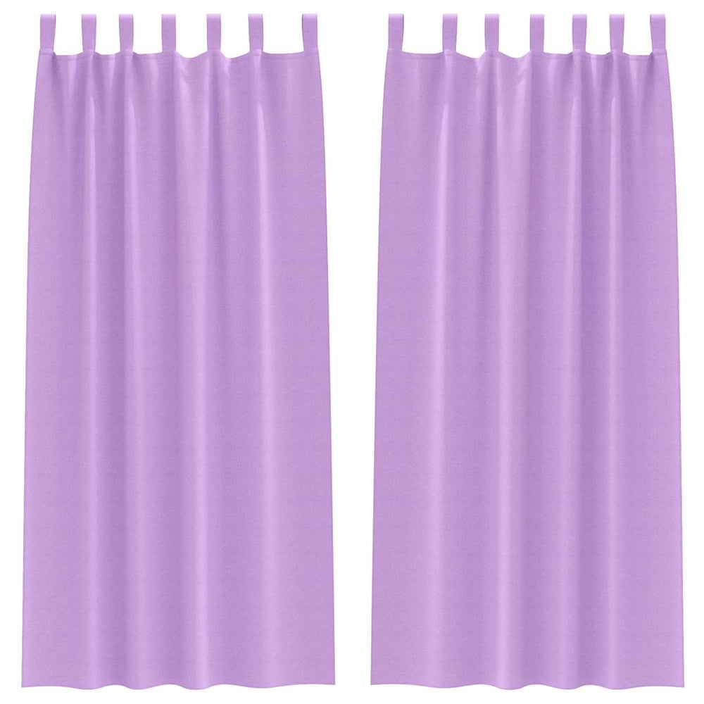 Lila Verdunkelungsvorhänge mit Ringen, 2er-Set