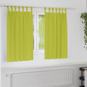 Grüne Verdunkelungsvorhänge mit Ringen 140x140cm, 2er-Set