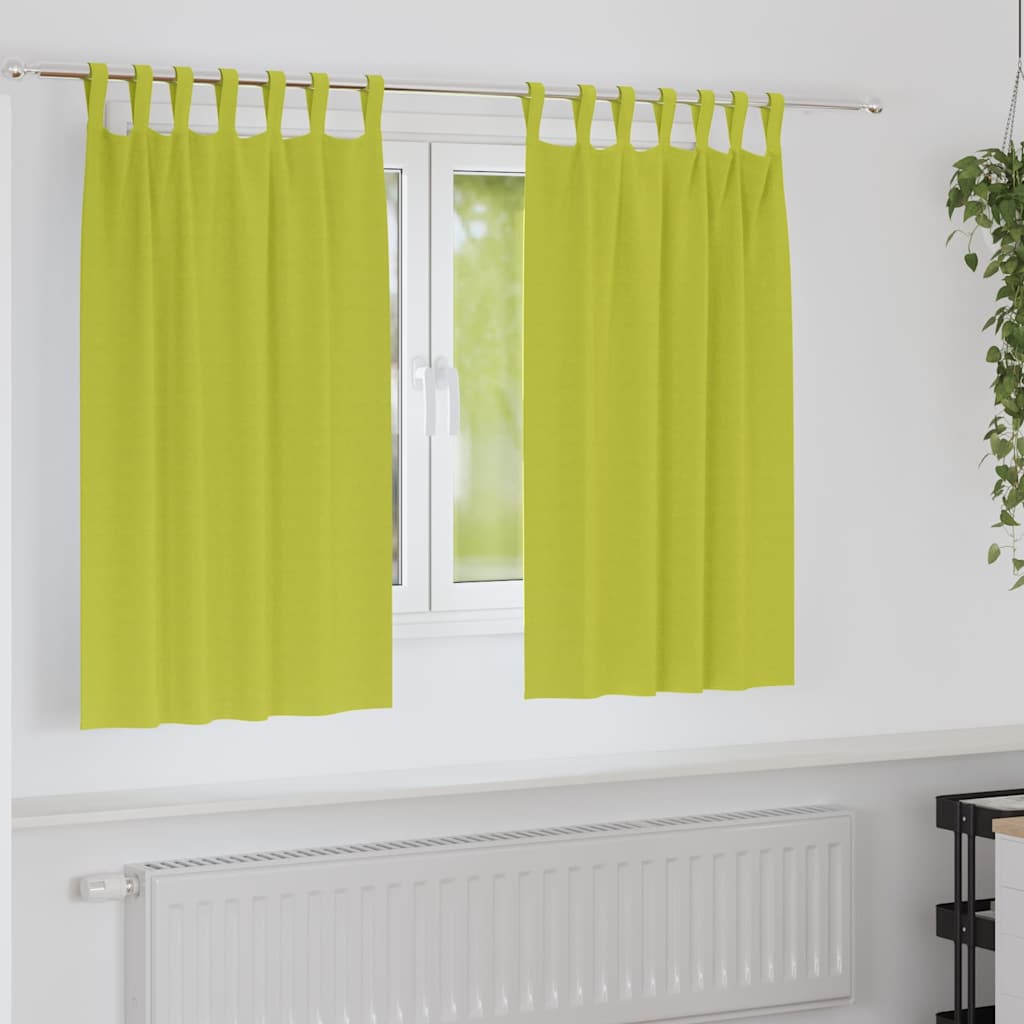 Grüne Verdunkelungsvorhänge mit Ringen 140x140cm, 2er-Set
