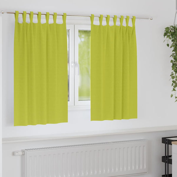 Grüne Verdunkelungsvorhänge mit Ringen 140x140cm, 2er-Set