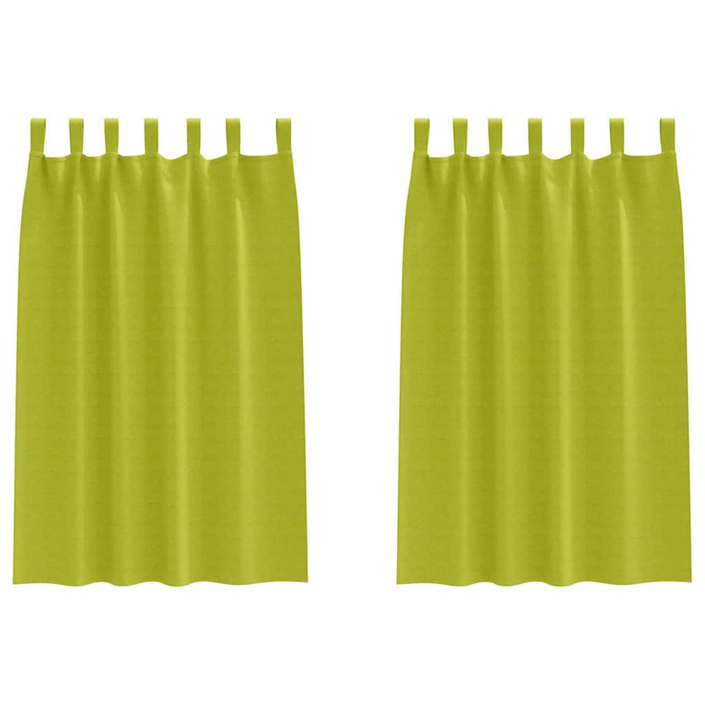 Grüne Verdunkelungsvorhänge mit Ringen, 175x140cm, 2er-Set