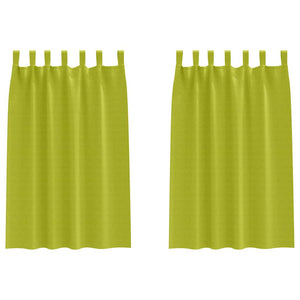 Grüne Verdunkelungsvorhänge mit Ringen, 175x140cm, 2er-Set