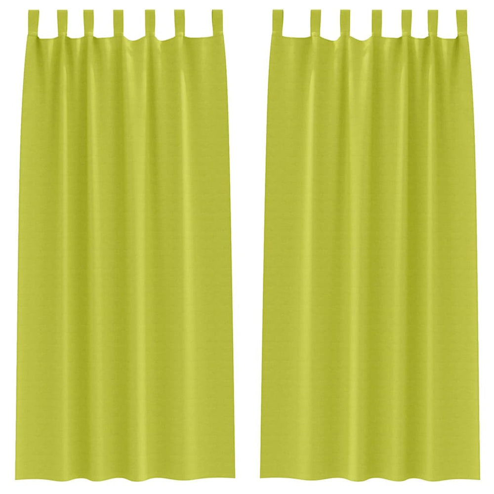 Grüne Verdunkelungsvorhänge mit Ringen 225x140cm, 2er-Set