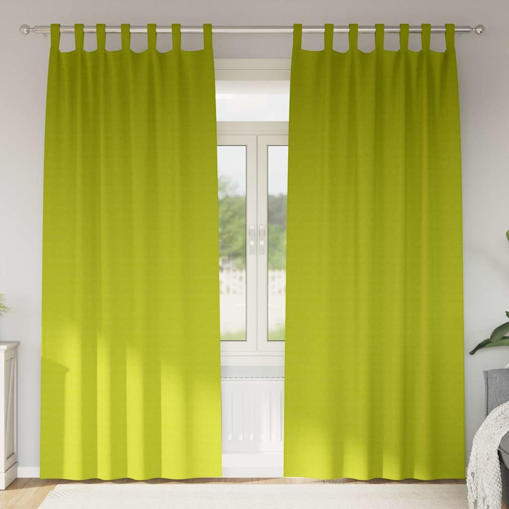 Grüne Verdunkelungsvorhänge mit Ringen 260x140cm, 2er-Set