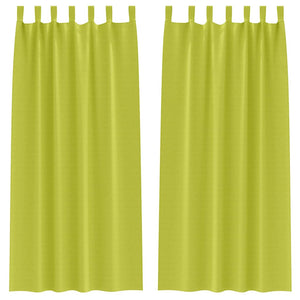 Grüne Verdunkelungsvorhänge mit Ringen 260x140cm, 2er-Set
