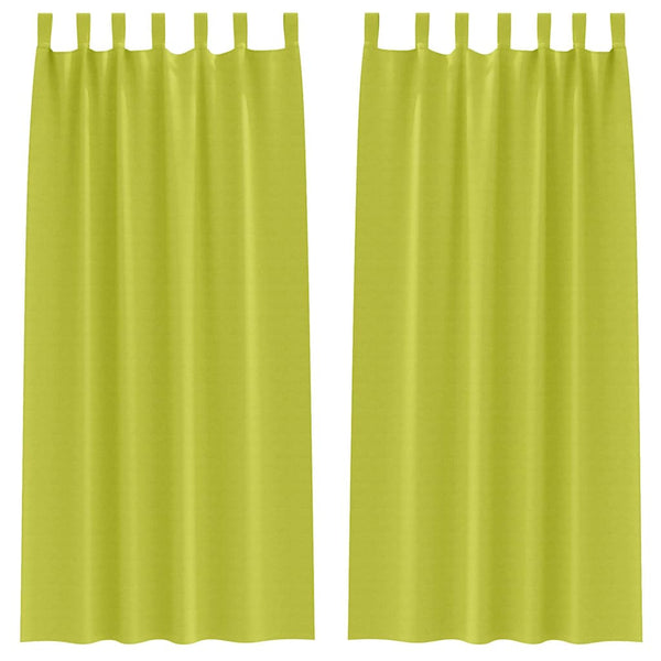 Grüne Verdunkelungsvorhänge mit Ringen 260x140cm, 2er-Set