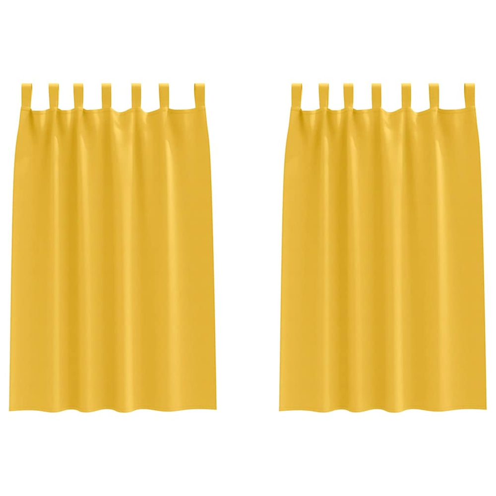 Senfgelbe Verdunkelungsvorhänge mit Ringen, 2er-Set