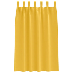 Senfgelbe Verdunkelungsvorhänge mit Ringen, 2er-Set