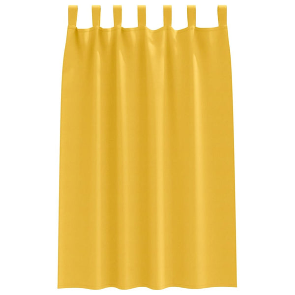 Senfgelbe Verdunkelungsvorhänge mit Ringen, 2er-Set