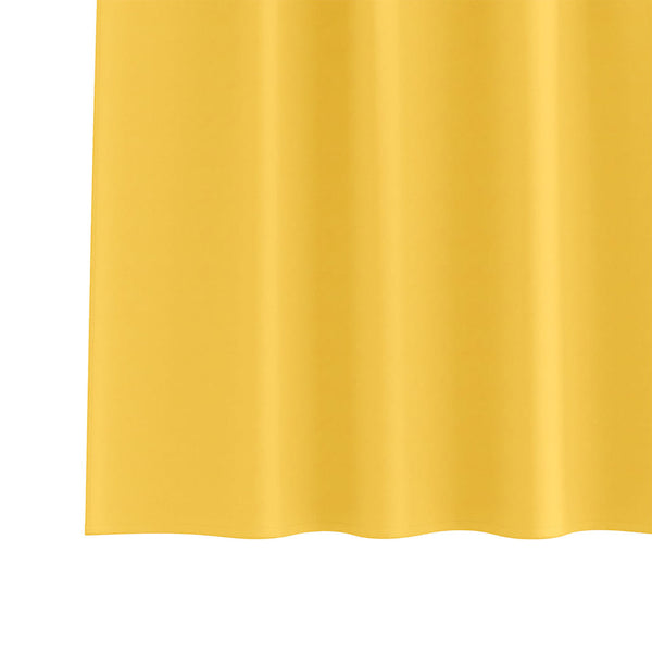 Senfgelbe Verdunkelungsvorhänge mit Ringen, 2er-Set