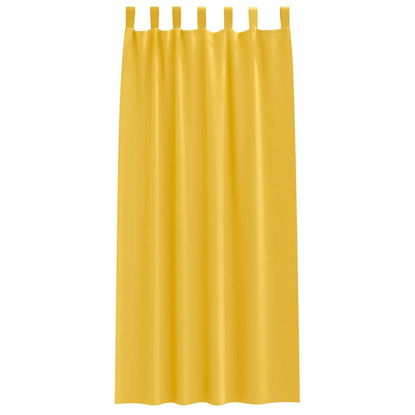 Senfgelbe Verdunkelungsvorhänge mit Ringen, 2er-Set