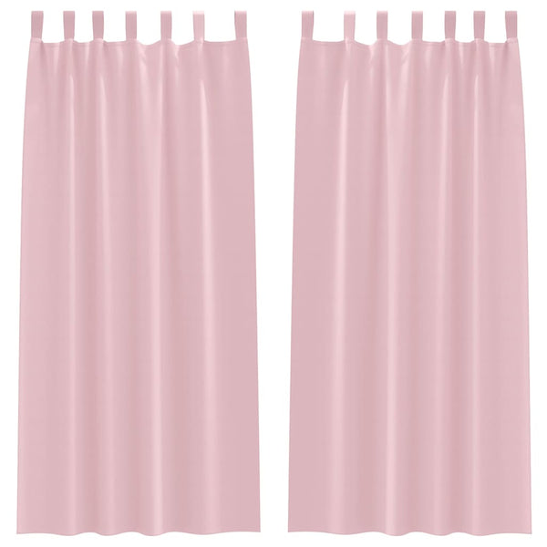 Babyrosa Verdunkelungsvorhänge mit Ringen 225x140cm, 2er-Set