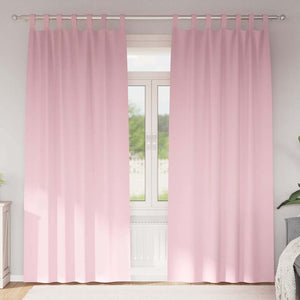 Babyrosa Verdunkelungsvorhänge mit Ringen 260x140cm